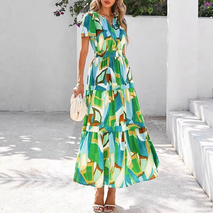 Women fashion long dress casual summer outfits